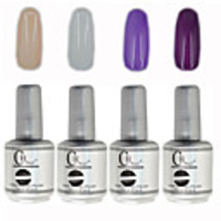 4tlg CH Tränken-weg-Flasche Silber Süßigkeit mischte Farben UV Color Gel Polish Set (Nr.5-8,  15 ml)