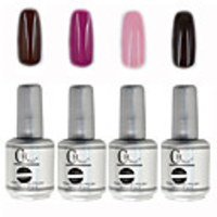 4tlg CH Tränken-weg-Flasche Silber Süßigkeit mischte Farben UV Color Gel Polish Set (Nr.53-56,  15 ml)