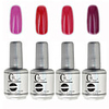 4tlg CH Tränken-weg-Flasche Silber Süßigkeit mischte Farben UV Color Gel Polish Set (Nr.57-60,  15 ml)