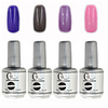 4tlg CH Tränken-weg-Flasche Silber Süßigkeit mischte Farben UV Color Gel Polish Set (Nr.73-76,  15 ml)