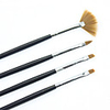 4tlg Nail Art Carving-Feder-Bürsten schwarzem Griff