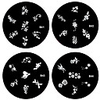 4tlg Nail Art Stempel,  der Bild-Schablonen-Platten B-Serie (No.41-44)
