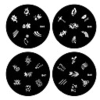 4tlg Nail Art Stempel,  der Bild-Schablonen-Platten B-Serie (Nr.45-48)