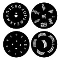4tlg Nail Art Stempel,  der Bild-Schablonen-Platten B-Serie (Nr.53-56)