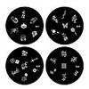 4tlg Nail Art Stempel Stamping Schablone Platte B Series (NO.37-40)