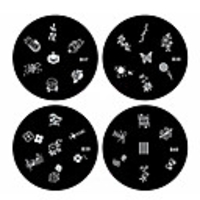 4tlg Nail Art Stempel Stamping Schablone Platte B Series (NO.37-40)