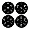 4tlg Nail Art Stempel Stamping Schablone Platte B Series (Nr.1-4)