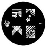 4tlg Nail Art Stempel Stamping Schablone Platte M Series NO.3