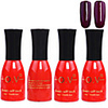 4tlg OV Red Bottle Soak-off UV Gel Set Top Coat Base 2 UV Gel Farbe Builder Gel (No.105-106,  15 ml)