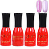 4tlg OV Red Bottle Soak-off UV Gel Set Top Coat Base 2 UV Gel Farbe Builder Gel (No.113-114,  15 ml)