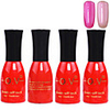 4tlg OV Red Bottle Soak-off UV Gel Set Top Coat Base 2 UV Gel Farbe Builder Gel (No.119-120,  15 ml)