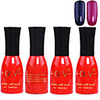 4tlg OV Red Bottle Soak-off UV Gel Set Top Coat Base 2 UV Gel Farbe Builder Gel (No.125-126,  15 ml)