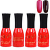4tlg OV Red Bottle Soak-off UV Gel Set Top Coat Base 2 UV Gel Farbe Builder Gel (No.131-132,  15 ml)