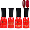 4tlg OV Red Bottle Soak-off UV Gel Set Top Coat Base 2 UV Gel Farbe Builder Gel (No.133-134,  15 ml)