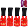 4tlg OV Red Bottle Soak-off UV Gel Set Top Coat Base 2 UV Gel Farbe Builder Gel (No.153-154,  15 ml)