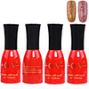 4tlg OV Red Bottle Soak-off UV Gel Set Top Coat Base 2 UV Gel Farbe Builder Gel (No.165-166,  15 ml)