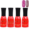 4tlg OV Red Bottle Soak-off UV Gel Set Top Coat Base 2 UV Gel Farbe Builder Gel (No.167-168,  15 ml)