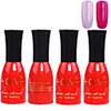 4tlg OV Red Bottle Soak-off UV Gel Set Top Coat Base 2 UV Gel Farbe Builder Gel (No.175-176,  15 ml)