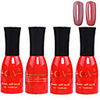 4tlg OV Red Bottle Soak-off UV Gel Set Top Coat Base 2 UV Gel Farbe Builder Gel (No.41-42,  15 ml)