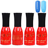 4tlg OV Red Bottle Soak-off UV Gel Set Top Coat Base 2 UV Gel Farbe Builder Gel (No.63-64,  15 ml)