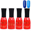4tlg OV Red Bottle Soak-off UV Gel Set Top Coat Base 2 UV Gel Farbe Builder Gel (No.65-66,  15 ml)