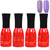 4tlg OV Red Bottle Soak-off UV Gel Set Top Coat Base 2 UV Gel Farbe Builder Gel (No.69-70,  15 ml)