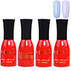 4tlg OV Red Bottle Soak-off UV Gel Set Top Coat Base 2 UV Gel Farbe Builder Gel (No.71-72,  15 ml)