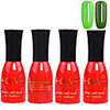 4tlg OV Red Bottle Soak-off UV Gel Set Top Coat Base 2 UV Gel Farbe Builder Gel (No.77-78,  15 ml)