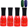 4tlg OV Red Bottle Soak-off UV Gel Set Top Coat Base 2 UV Gel Farbe Builder Gel (No.79-80,  15 ml)