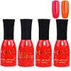 4tlg OV Red Bottle Soak-off UV Gel Set Top Coat Base 2 UV Gel Farbe Builder Gel (No.81-82,  15 ml)