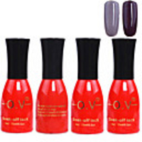 4tlg OV Red Bottle Soak-off UV Gel Set Top Coat Base 2 UV Gel Farbe Builder Gel (Nr.103-104,  15 ml)