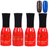 4tlg OV Red Bottle Soak-off UV Gel Set Top Coat Base 2 UV Gel Farbe Builder Gel (Nr.13-14,  15 ml)