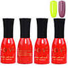 4tlg OV Red Bottle Soak-off UV Gel Set Top Coat Base 2 UV Gel Farbe Builder Gel (Nr.15-16,  15 ml)