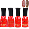 4tlg OV Red Bottle Soak-off UV Gel Set Top Coat Base 2 UV Gel Farbe Builder Gel (Nr.157-158,  15 ml)