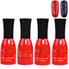 4tlg OV Red Bottle Soak-off UV Gel Set Top Coat Base 2 UV Gel Farbe Builder Gel (Nr.163-164,  15 ml)