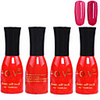 4tlg OV Red Bottle Soak-off UV Gel Set Top Coat Base 2 UV Gel Farbe Builder Gel (Nr.3-4,  15 ml)