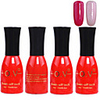 4tlg OV Red Bottle Soak-off UV Gel Set Top Coat Base 2 UV Gel Farbe Builder Gel (Nr.31-32,  15 ml)