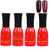4tlg OV Red Bottle Soak-off UV Gel Set Top Coat Base 2 UV Gel Farbe Builder Gel (Nr.51-52,  15 ml)