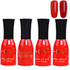 4tlg OV Red Bottle Soak-off UV Gel Set Top Coat Base 2 UV Gel Farbe Builder Gel (Nr.9-10,  15 ml)