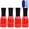 4tlg OV Red Bottle Soak-off UV Gel Set Top Coat Base 2 UV Gel Farbe Builder Gel (Nr.97-98,  15 ml)