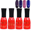 4tlg OV Tränken-weg-Flasche Rot-Süßigkeit mischte Farben UV Color Gel Polish Set (No.121-124,  15 ml)