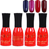 4tlg OV Tränken-weg-Flasche Rot-Süßigkeit mischte Farben UV Color Gel Polish Set (No.125-128,  15 ml)