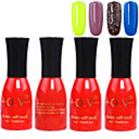 4tlg OV Tränken-weg-Flasche Rot-Süßigkeit mischte Farben UV Color Gel Polish Set (NO.13-16,  15 ml)