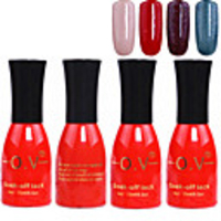 4tlg OV Tränken-weg-Flasche Rot-Süßigkeit mischte Farben UV Color Gel Polish Set (No.149-152,  15 ml)