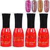 4tlg OV Tränken-weg-Flasche Rot-Süßigkeit mischte Farben UV Color Gel Polish Set (No.165-168,  15 ml)