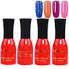 4tlg OV Tränken-weg-Flasche Rot-Süßigkeit mischte Farben UV Color Gel Polish Set (NO.17-20,  15 ml)