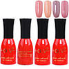 4tlg OV Tränken-weg-Flasche Rot-Süßigkeit mischte Farben UV Color Gel Polish Set (NO.37-40,  15 ml)