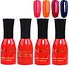 4tlg OV Tränken-weg-Flasche Rot-Süßigkeit mischte Farben UV Color Gel Polish Set (No.81-84,  15 ml)