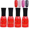 4tlg OV Tränken-weg-Flasche Rot-Süßigkeit mischte Farben UV Color Gel Polish Set (Nr.25-28,  15 ml)