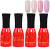 4tlg OV Tränken-weg-Flasche Rot-Süßigkeit mischte Farben UV Color Gel Polish Set (Nr.45-48,  15 ml)